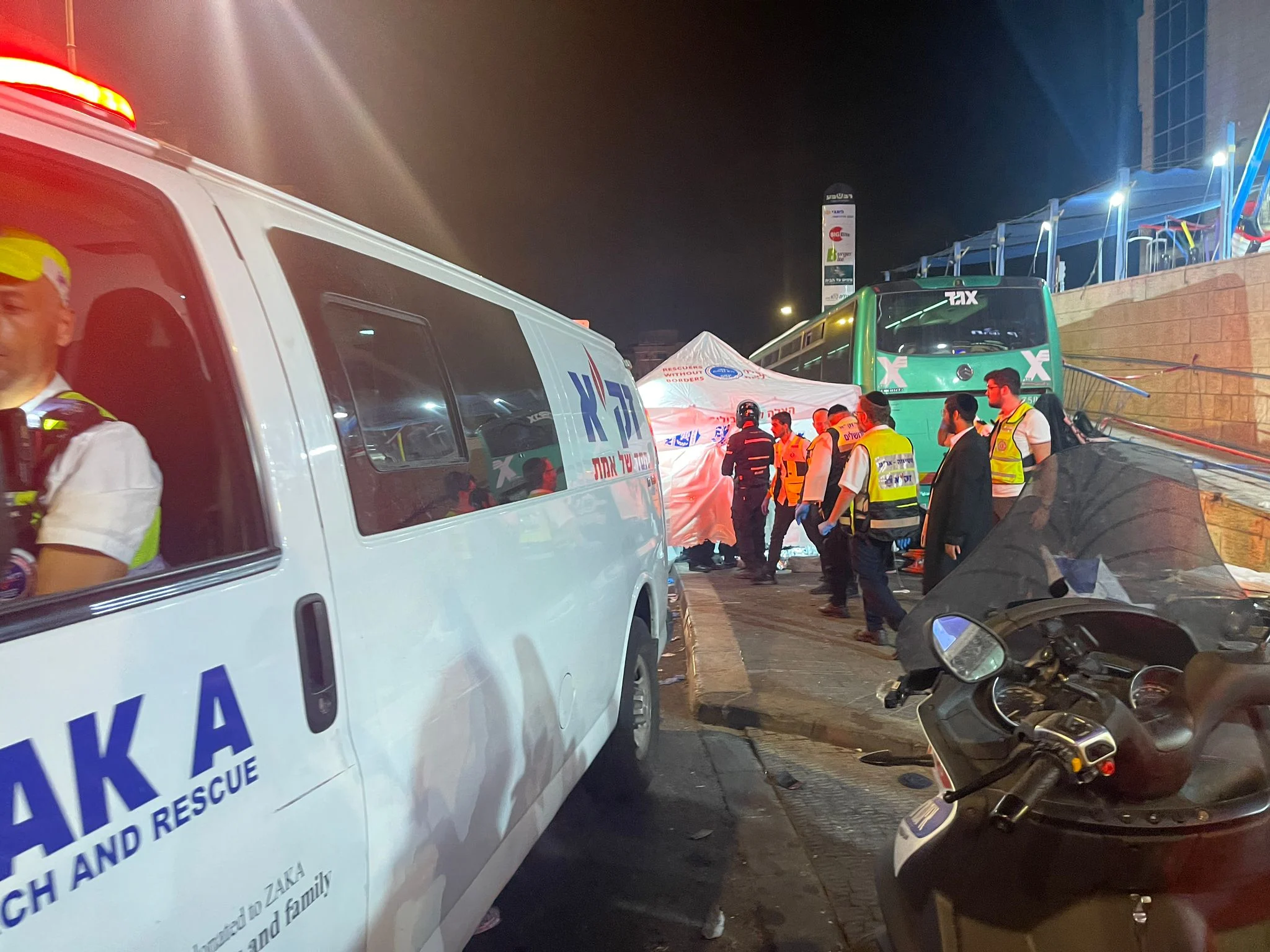 זירת התאונה בירושלים