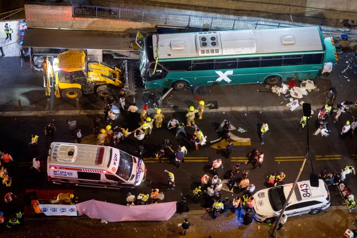 זירת התאונה בירושלים, השבוע