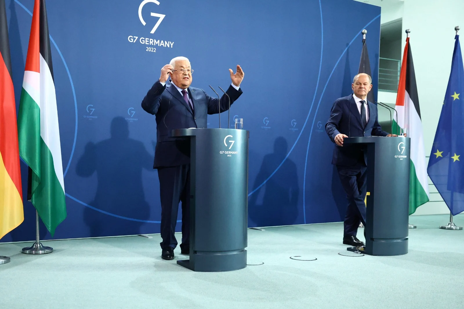 אבו מאזן בביקור בגרמניה