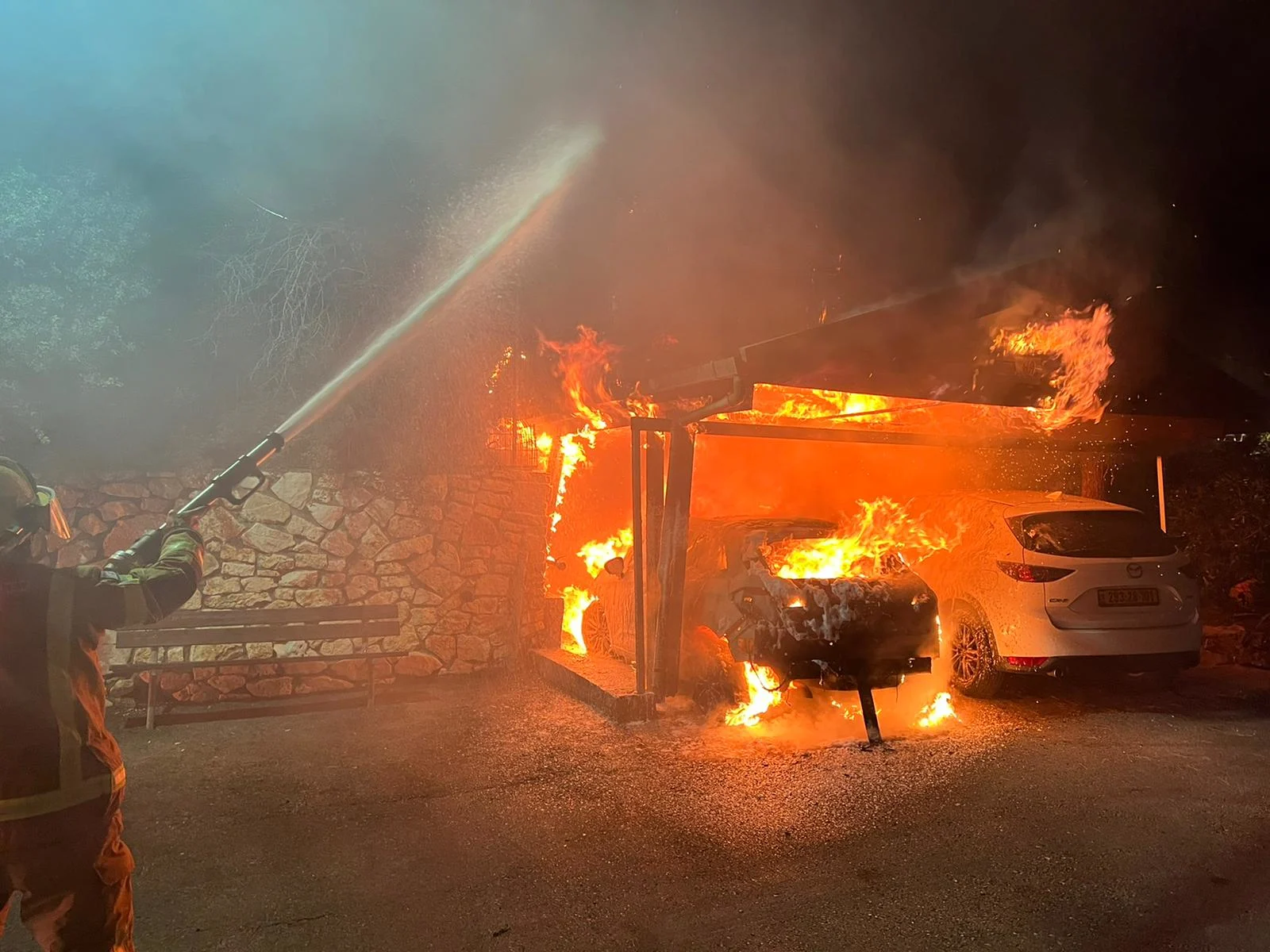 שריפת רכבים בחיפה