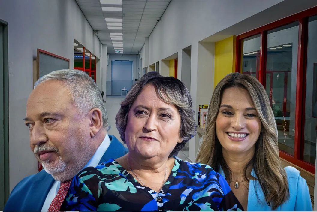 איום השביתה הוסר. מימין: שרת החינוך יפעת שאשא-ביטון, מזכ''לית הסתדרות המורים יפה בן-דויד ושר האוצר אביגדור ליברמן