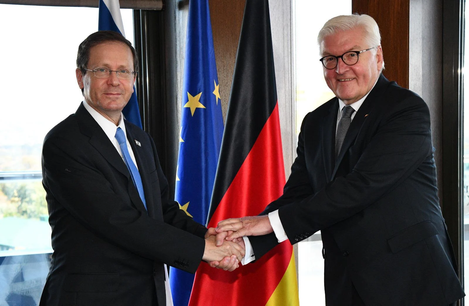 נשיא המדינה יצחק הרצוג עם נשיא גרמניה פרנק ואלטר שטיינמאייר