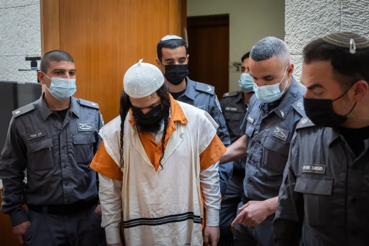 עמירם בן אוליאל, רוצח משפחת דוואבשה בבית המשפט. מרץ 2022