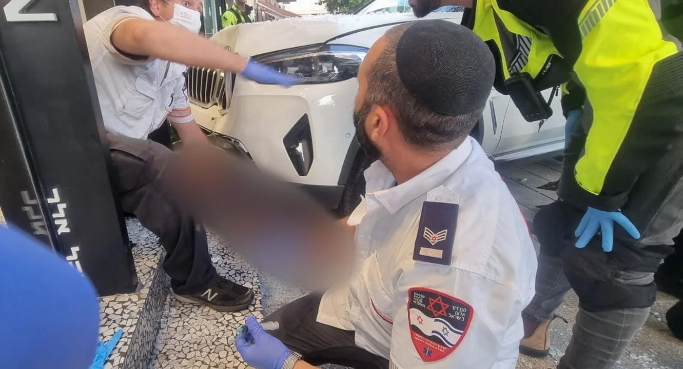 זירת התאונה בכיכר המדינה