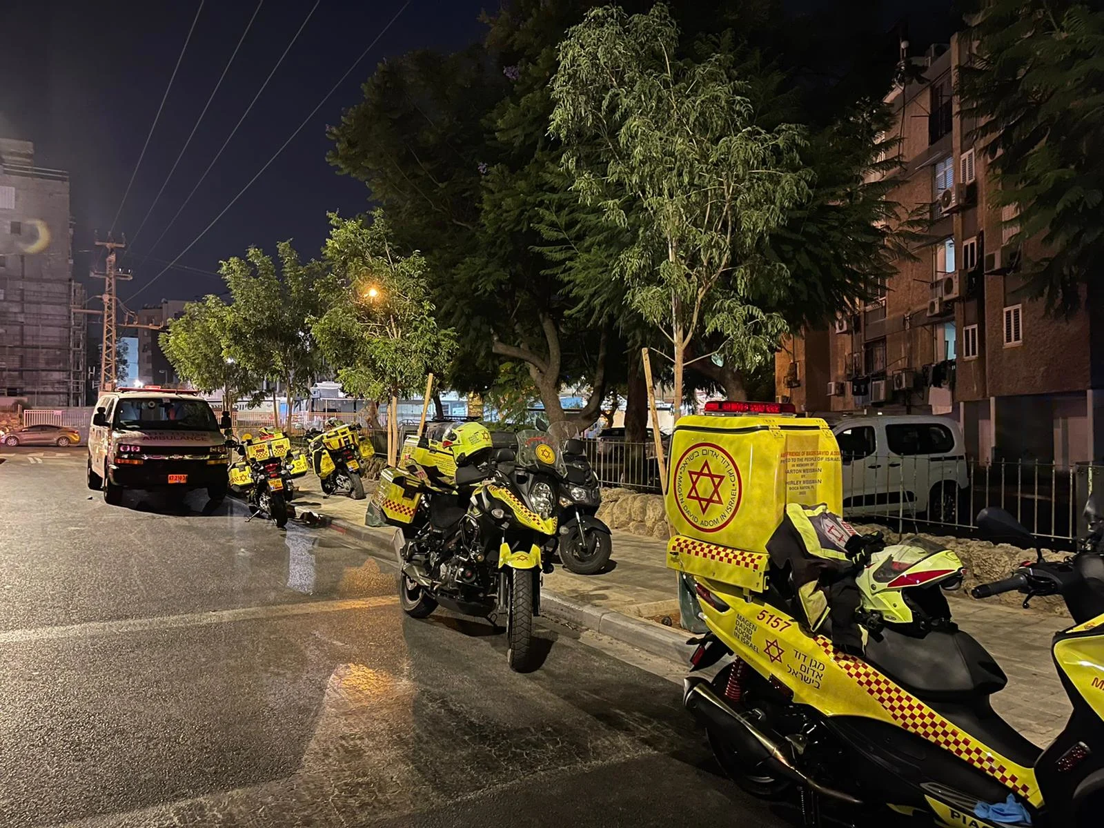 זירת התאונה בתל אביב