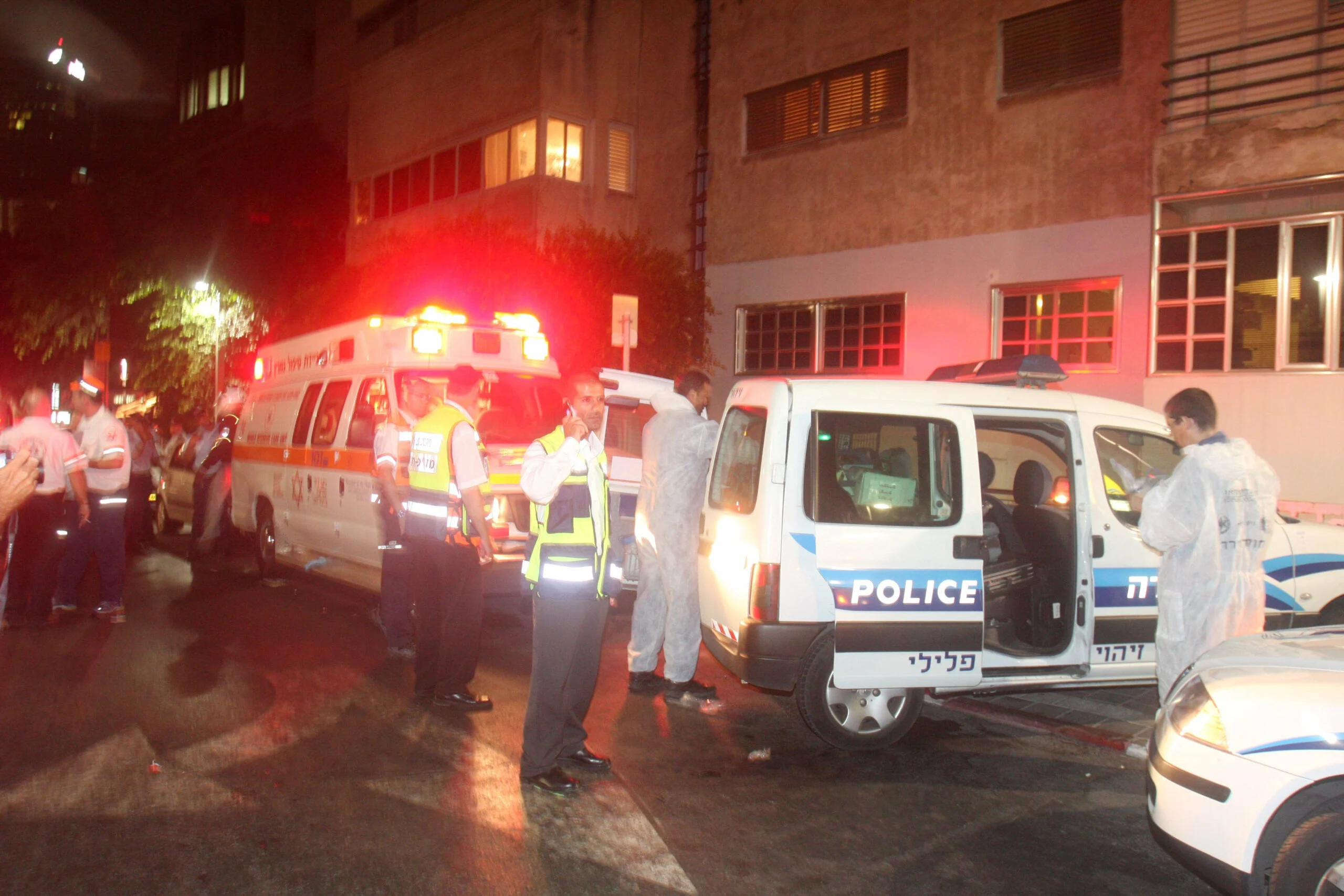 זירת הירי בבר נוער