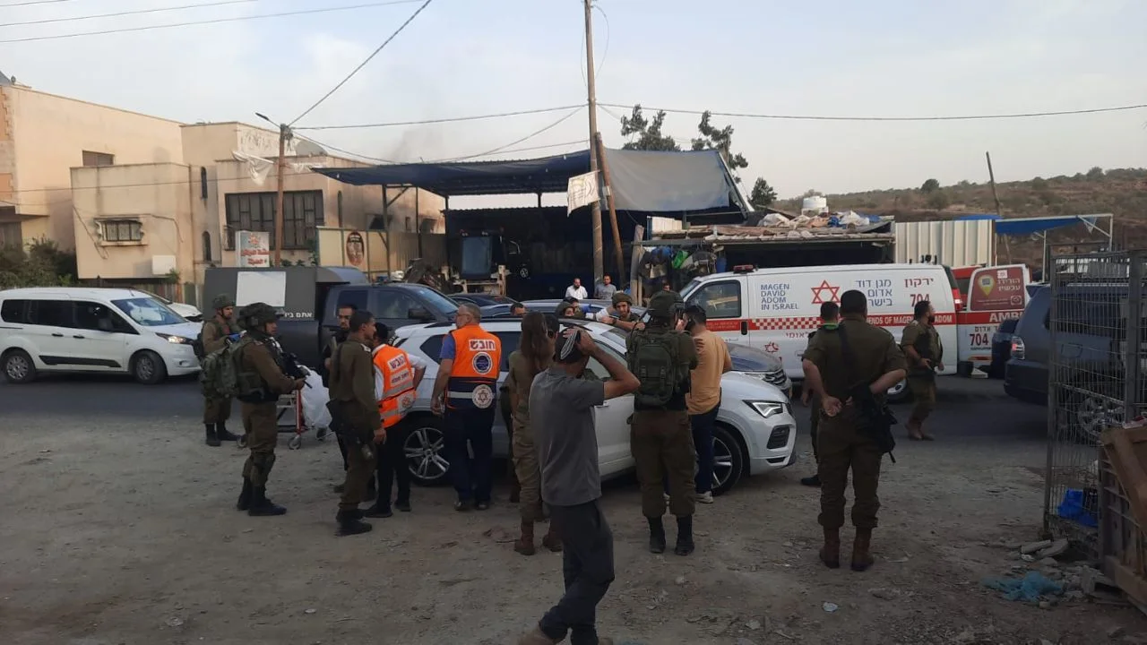 זירת הפיגוע בפונדוק