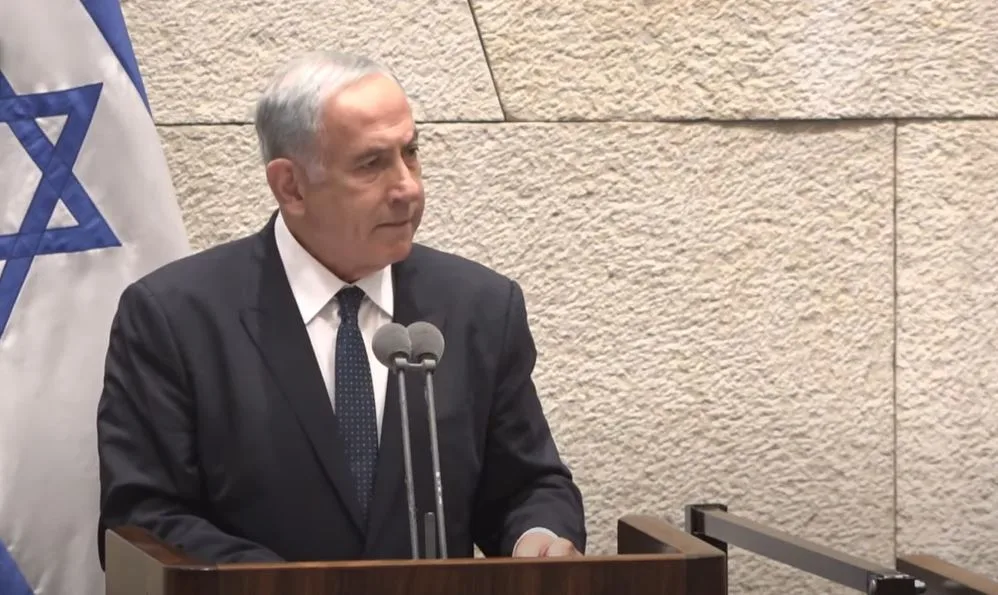 בנימין נתניהו בישיבה לזכר רבין בכנסת