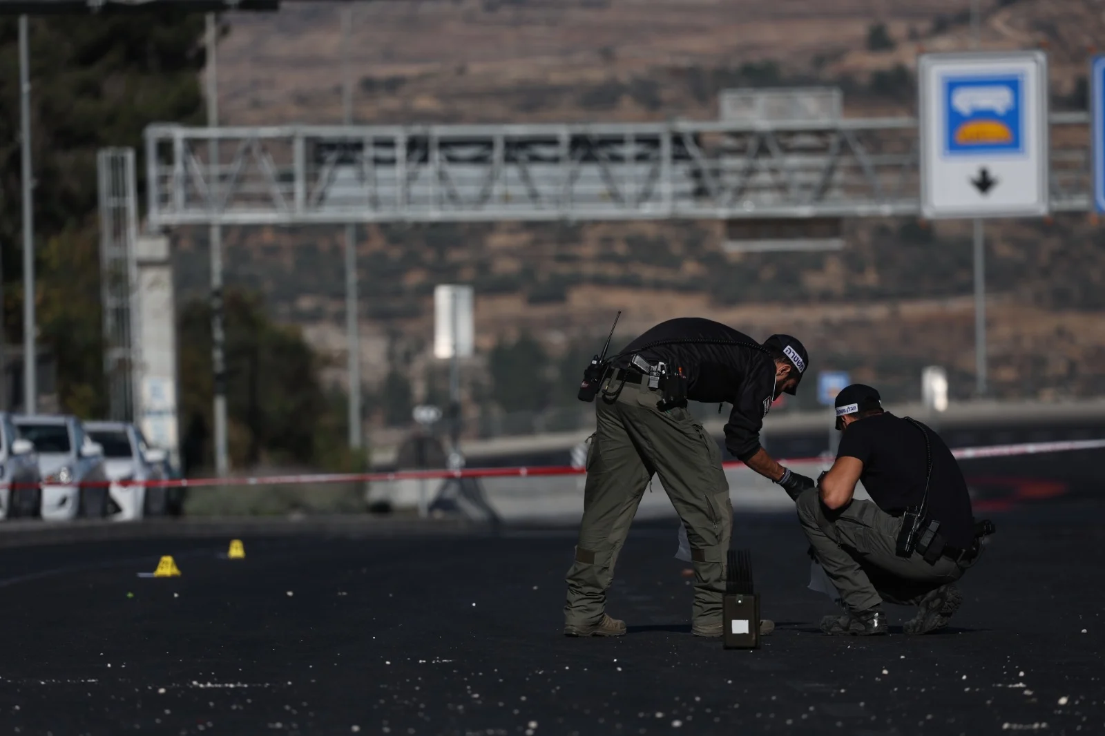 זירת הפיגוע בכניסה לירושלים