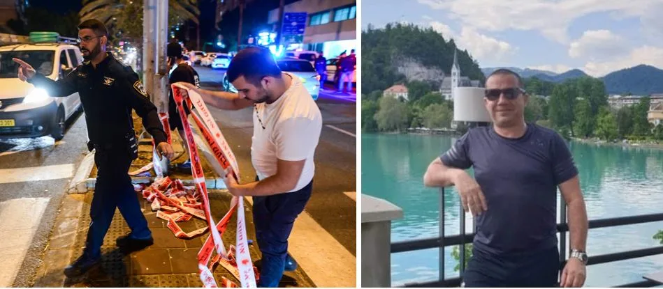 יורי וולקוב בן ה-52 שנרצח בחולון, לצד זירת האירוע