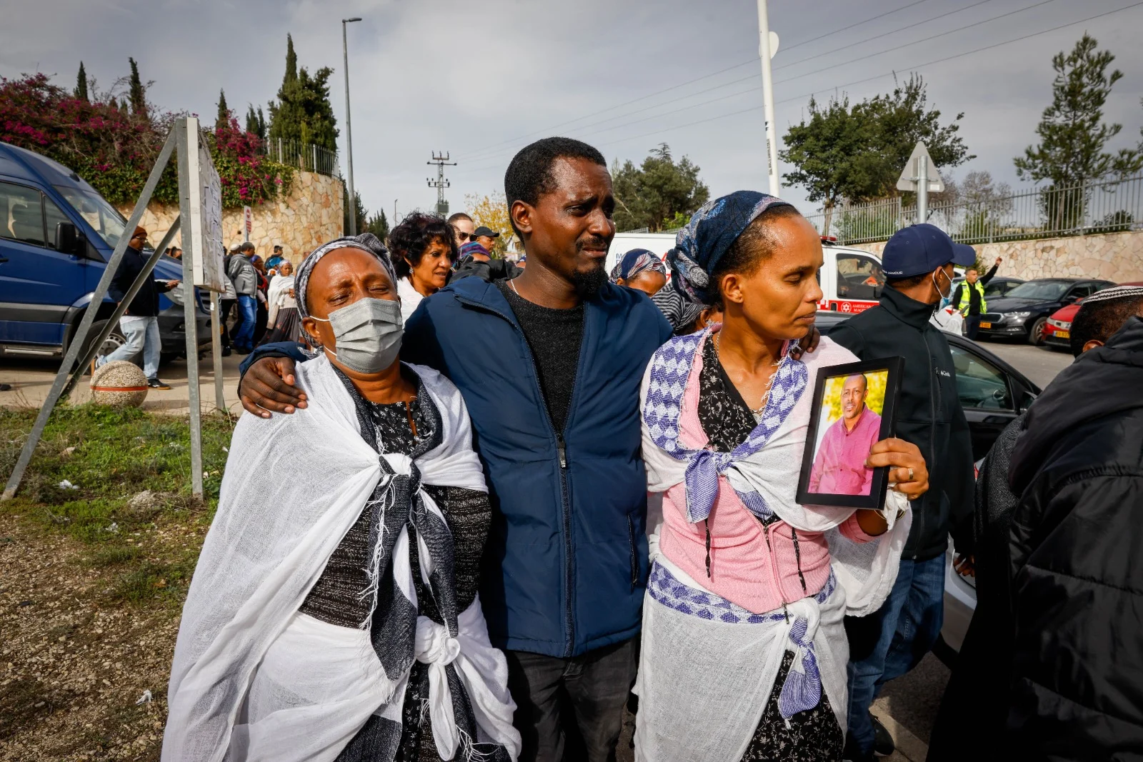 הלוויתו של טדסה טשומה שנרצח בפיגוע בירושלים