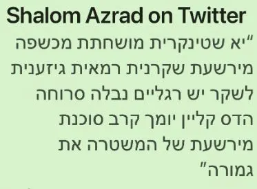 ציוץ נגד הדס קליין