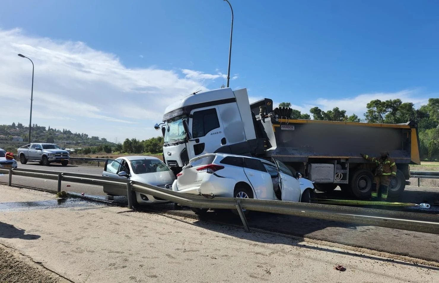 זירת התאונה בשפלה