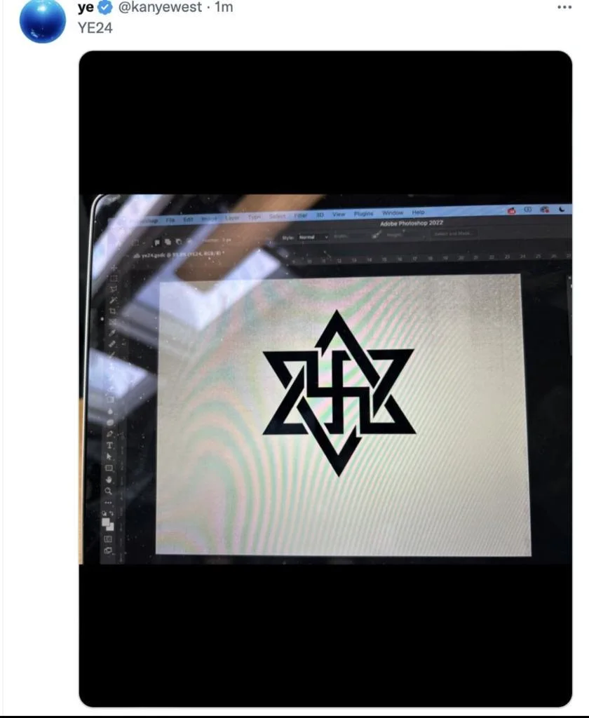 התמונה בעקבותיה הושעה קניה ווסט מטוויטר