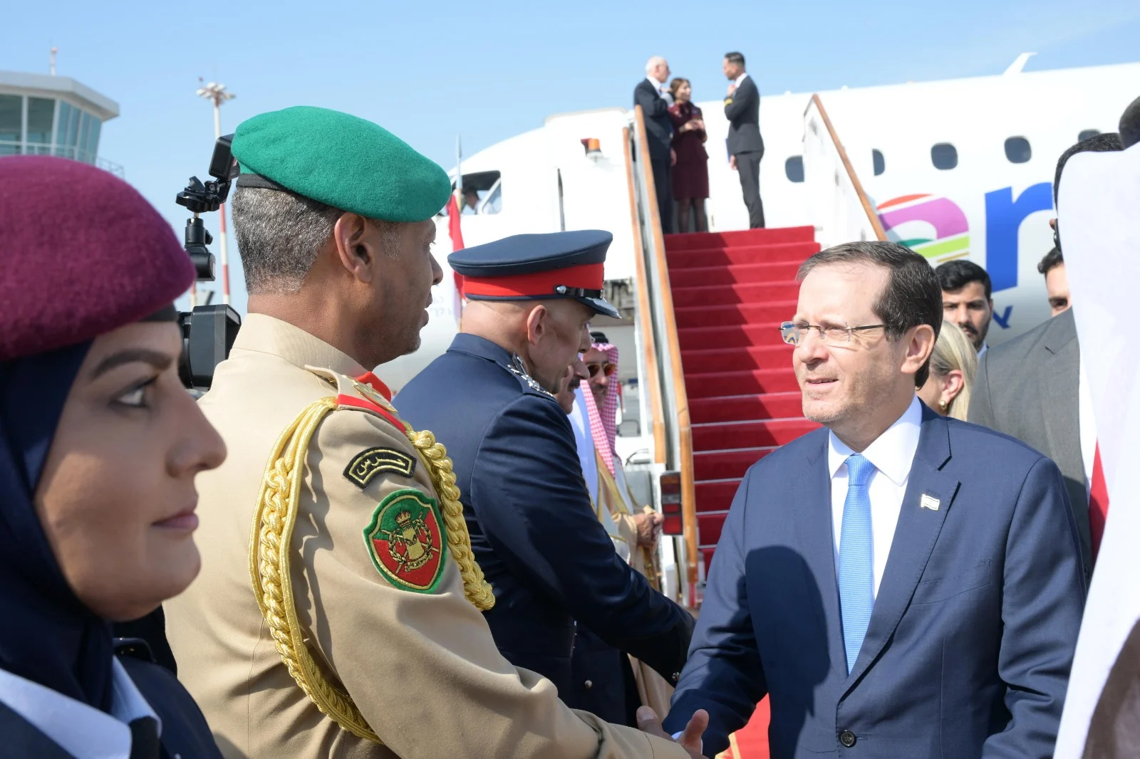 הנשיא הרצוג ויורש העצר הבחרייני סלמאן בן חמד