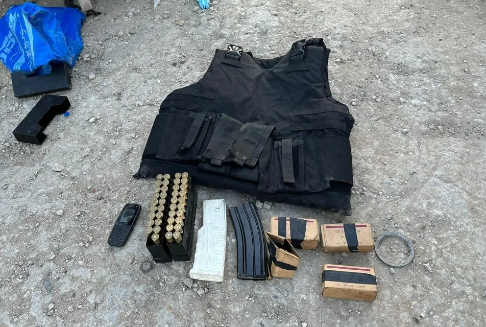 אמצעי לחימה וציוד צבאי שאותרו אצל החמושים בג'נין