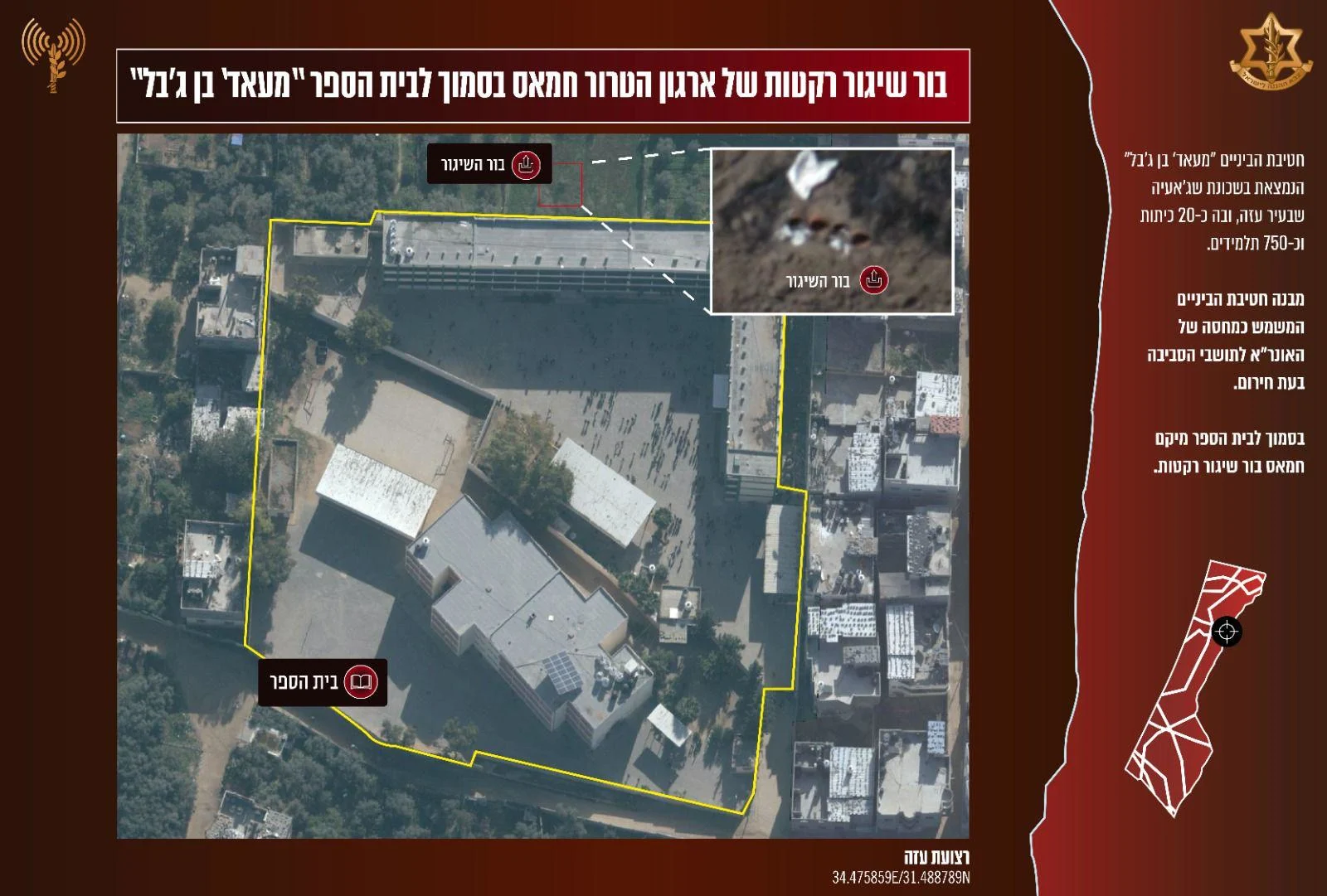 בור שיגור בסמוך לבית ספר מעאד בן ג'בל בשאגעיה