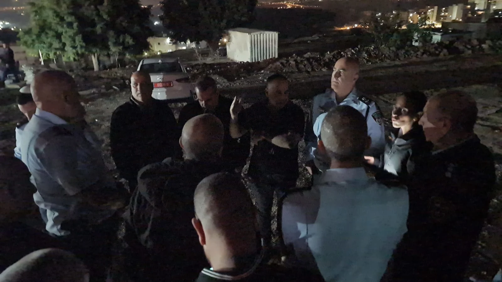 כוחות משטרה בזירת הרצח בנצרת