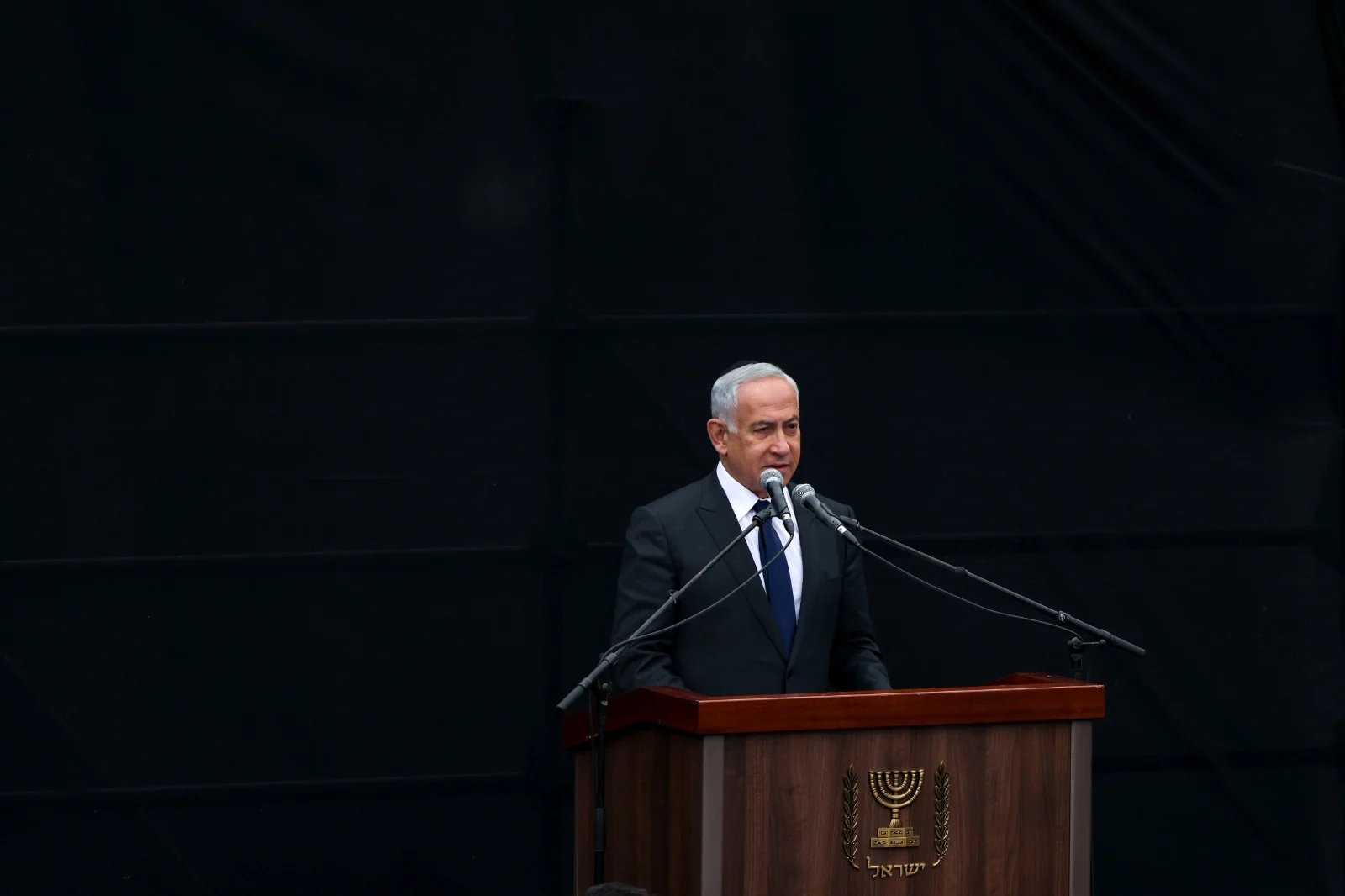 ראש הממשלה המיועד בנימין נתניהו בהלוויית הרב חיים דרוקמן