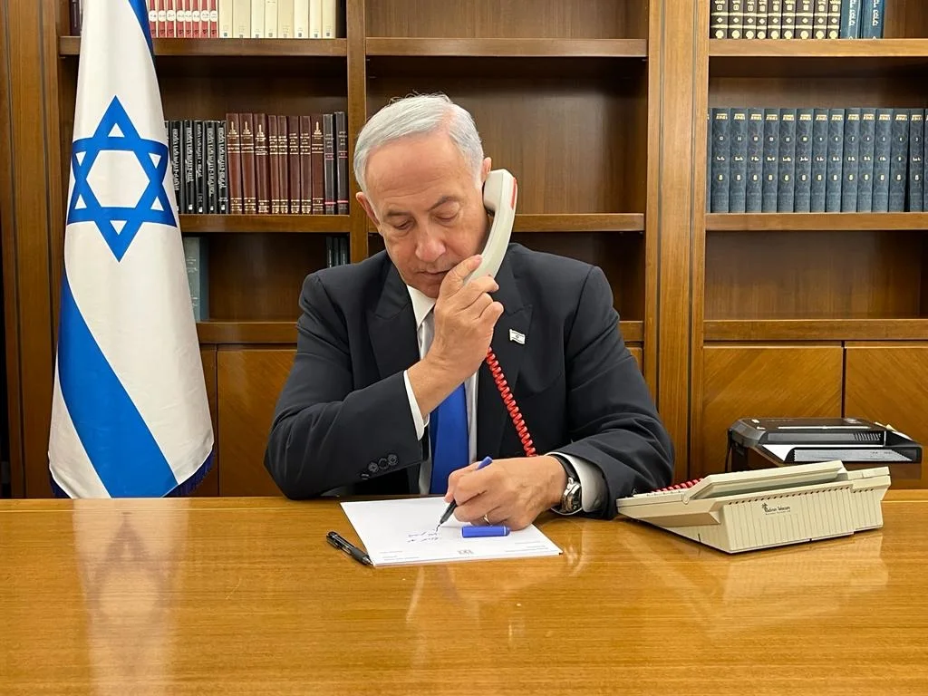 בנימין נתניהו בלשכת ראש הממשלה