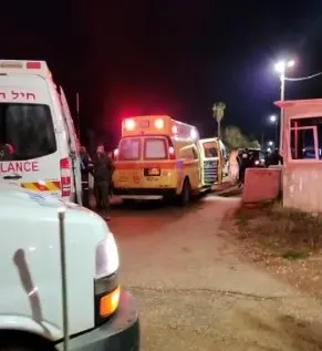 זירת הפיצוץ בבסיס צה''ל