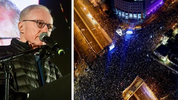 דויד גרוסמן וההפגנה בתל אביב