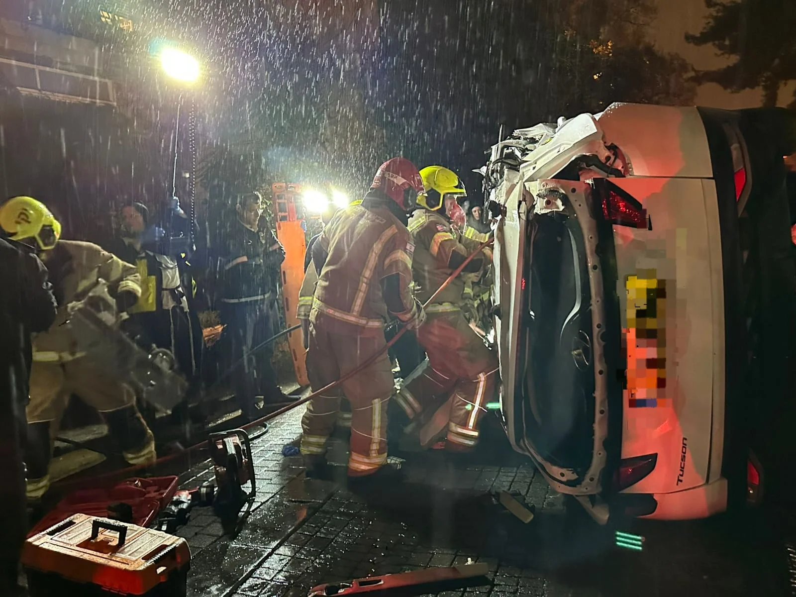 זירת התאונה בירושלים