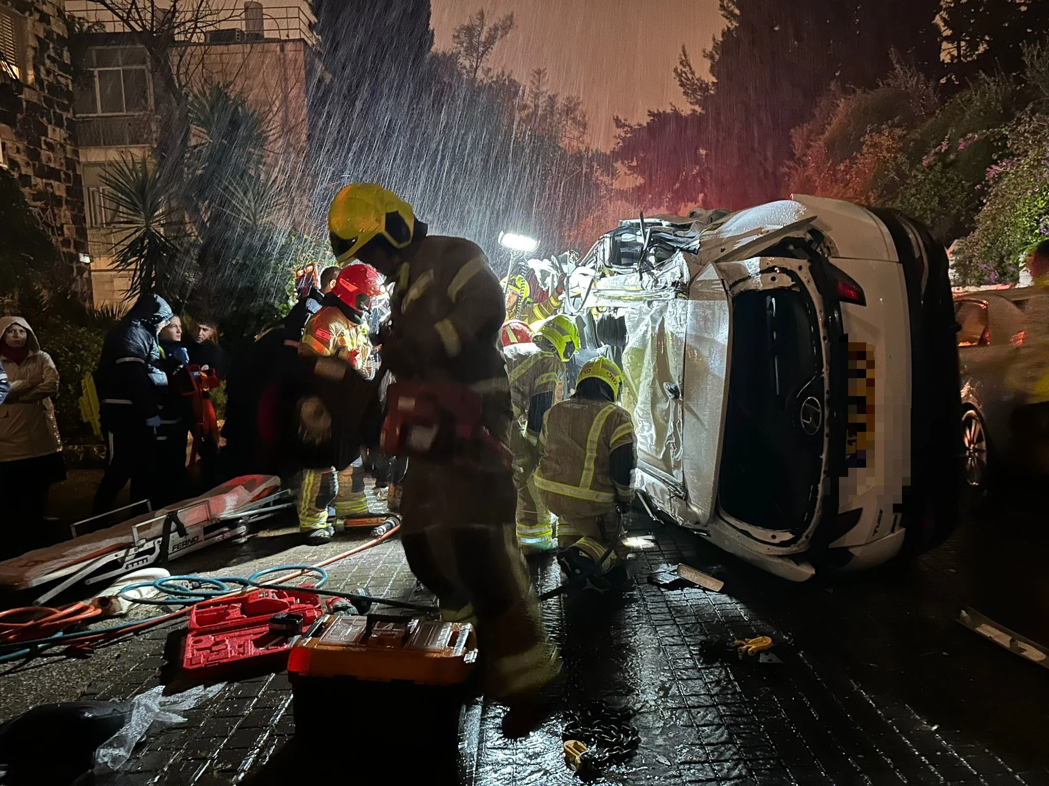 זירת התאונה בירושלים