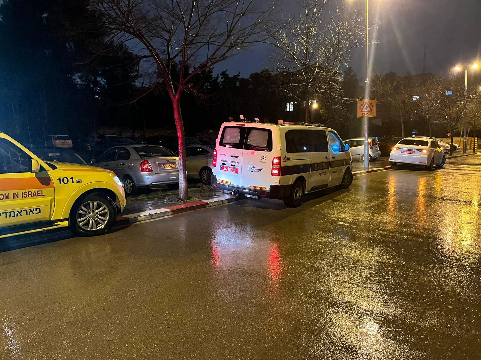 זירת התאונה בירושלים