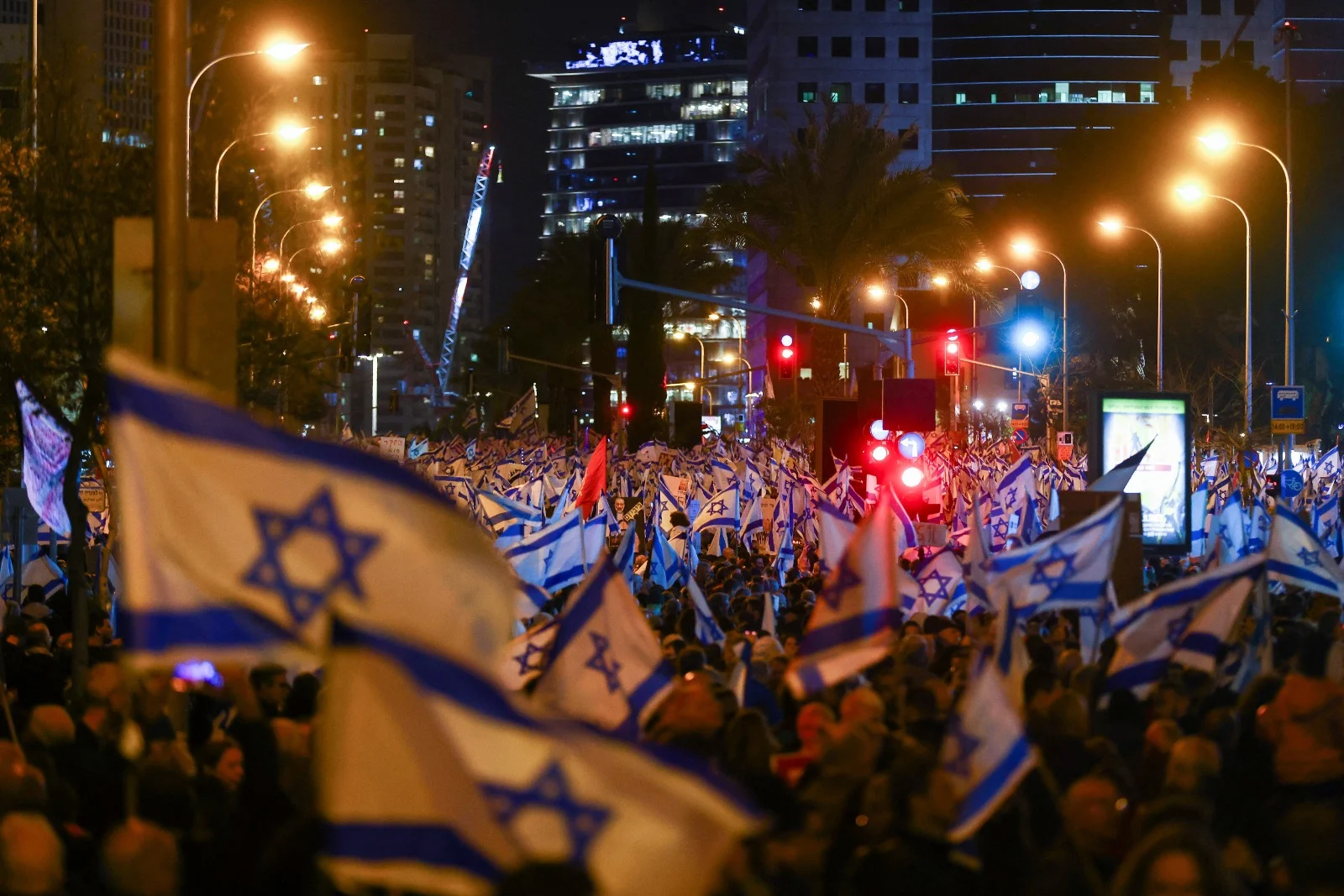 המחאה נגד המהפכה המשפטית בתל אביב