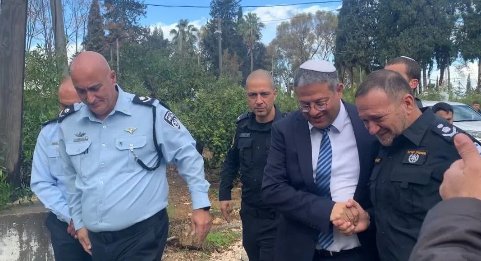 השר לביטחון לאומי בן גביר והמפכ''ל שבתאי