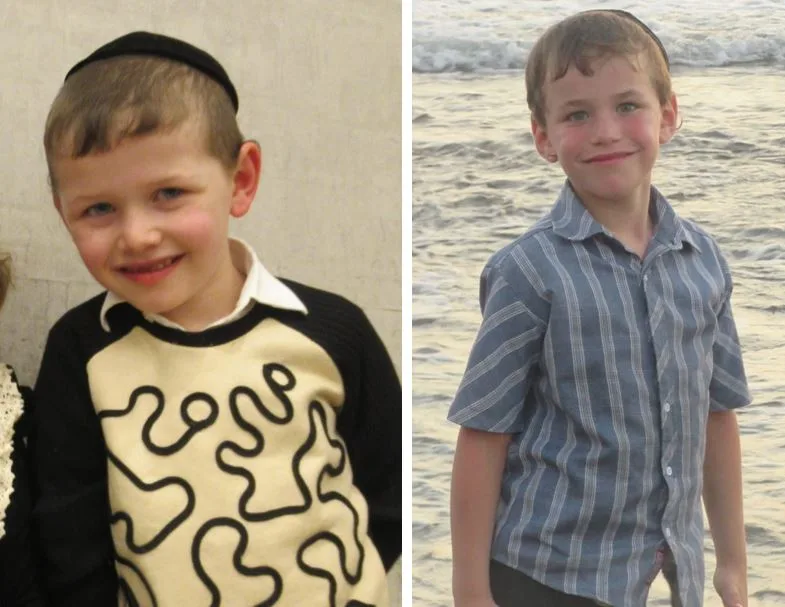 מימין: אשר מנחם (8) ויעקב ישראל (6) פלאי, שנרצחו בפיגוע בירושלים