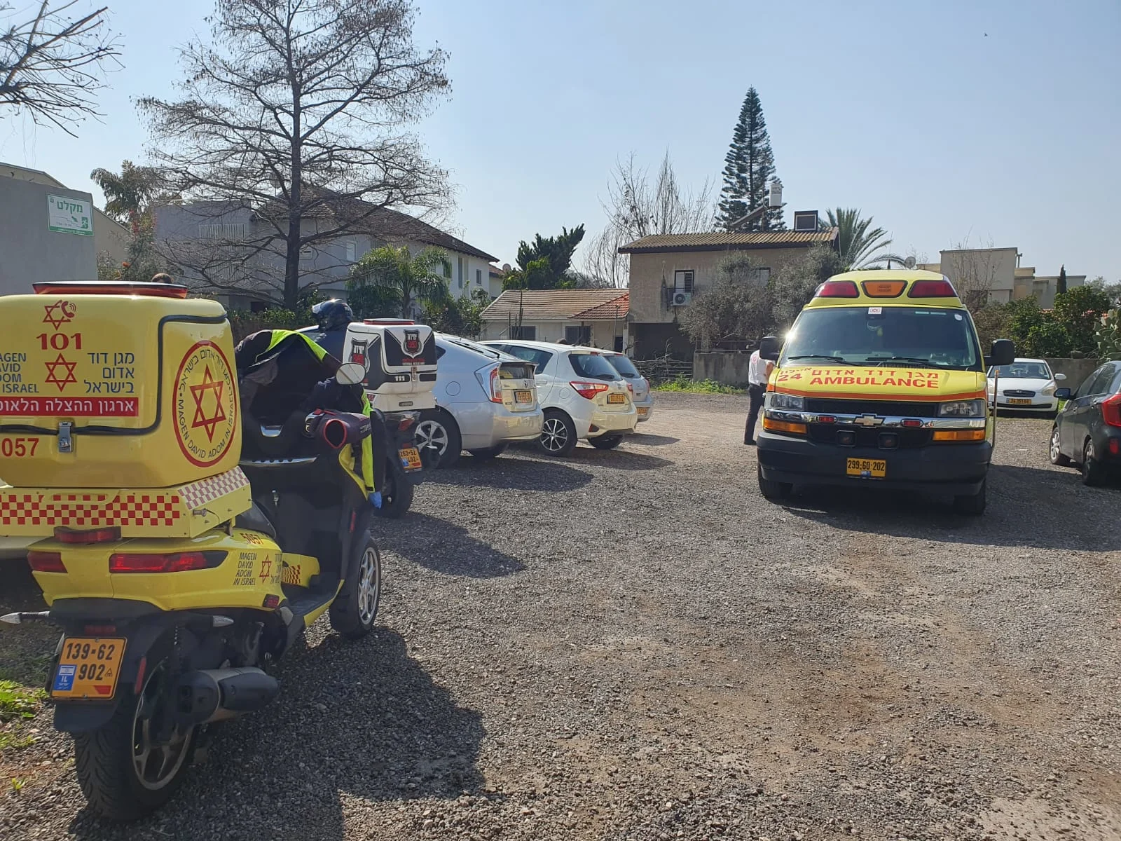אמבולנסים בזירה בנס ציונה