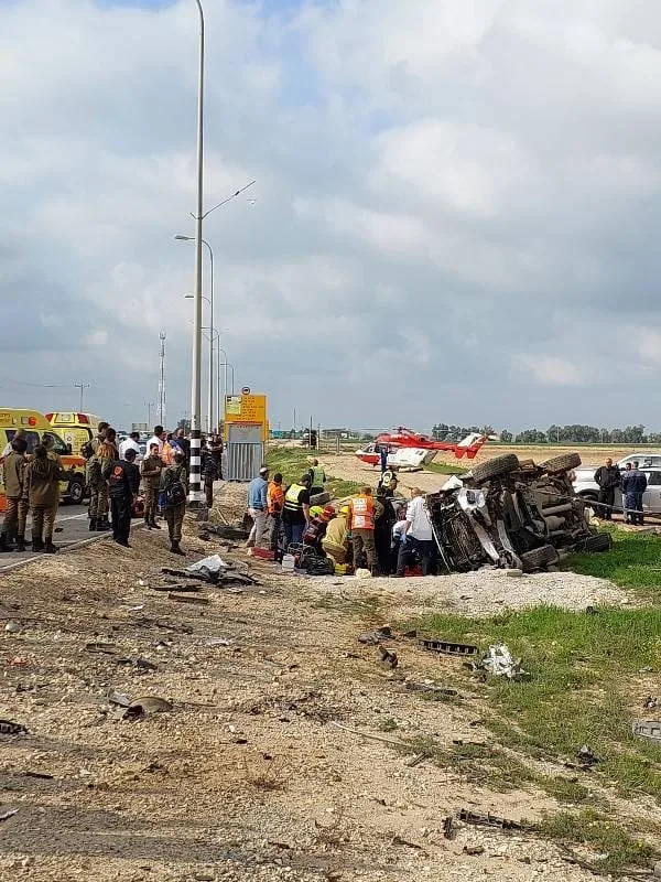 זירת התאונה בצומת אורים