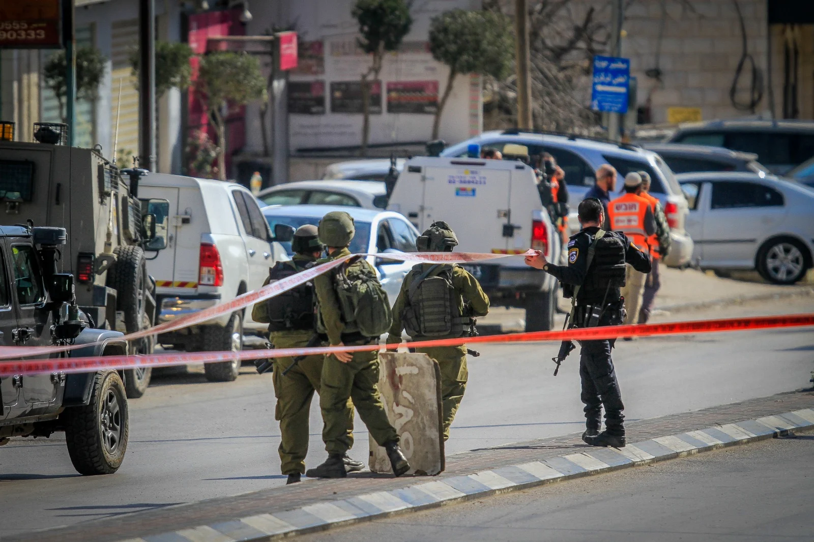 זירת פיגוע הירי בחווארה