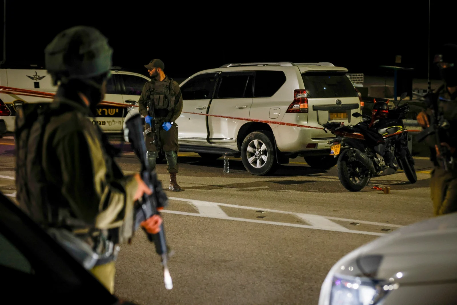 זירת הפיגוע בצומת בית הערבה