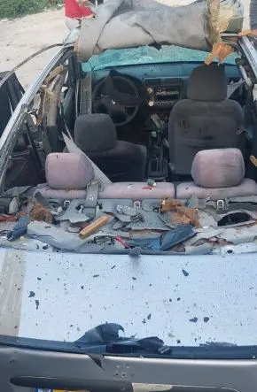 הרכב שבו נסעו שלושת המחבלים