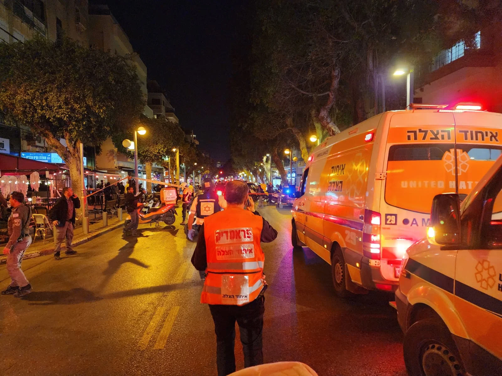 זירת הפיגוע בתל אביב