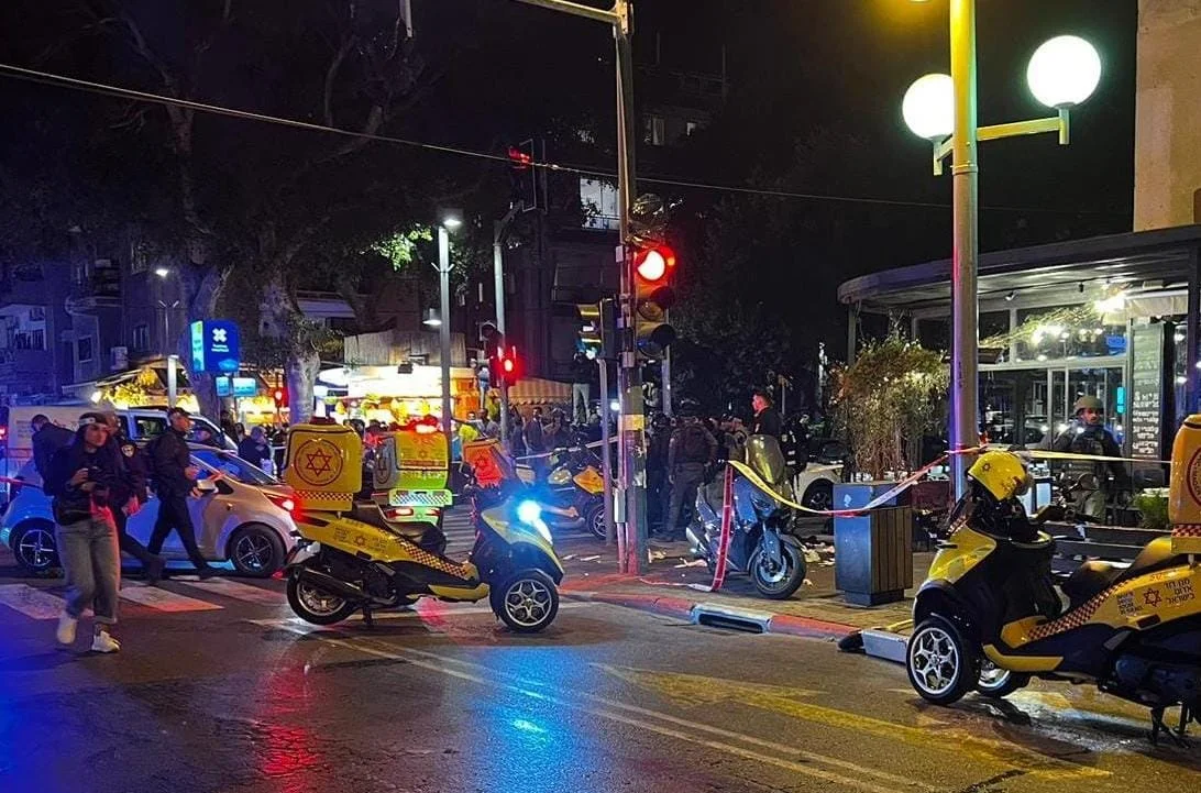 זירת הפיגוע בתל אביב