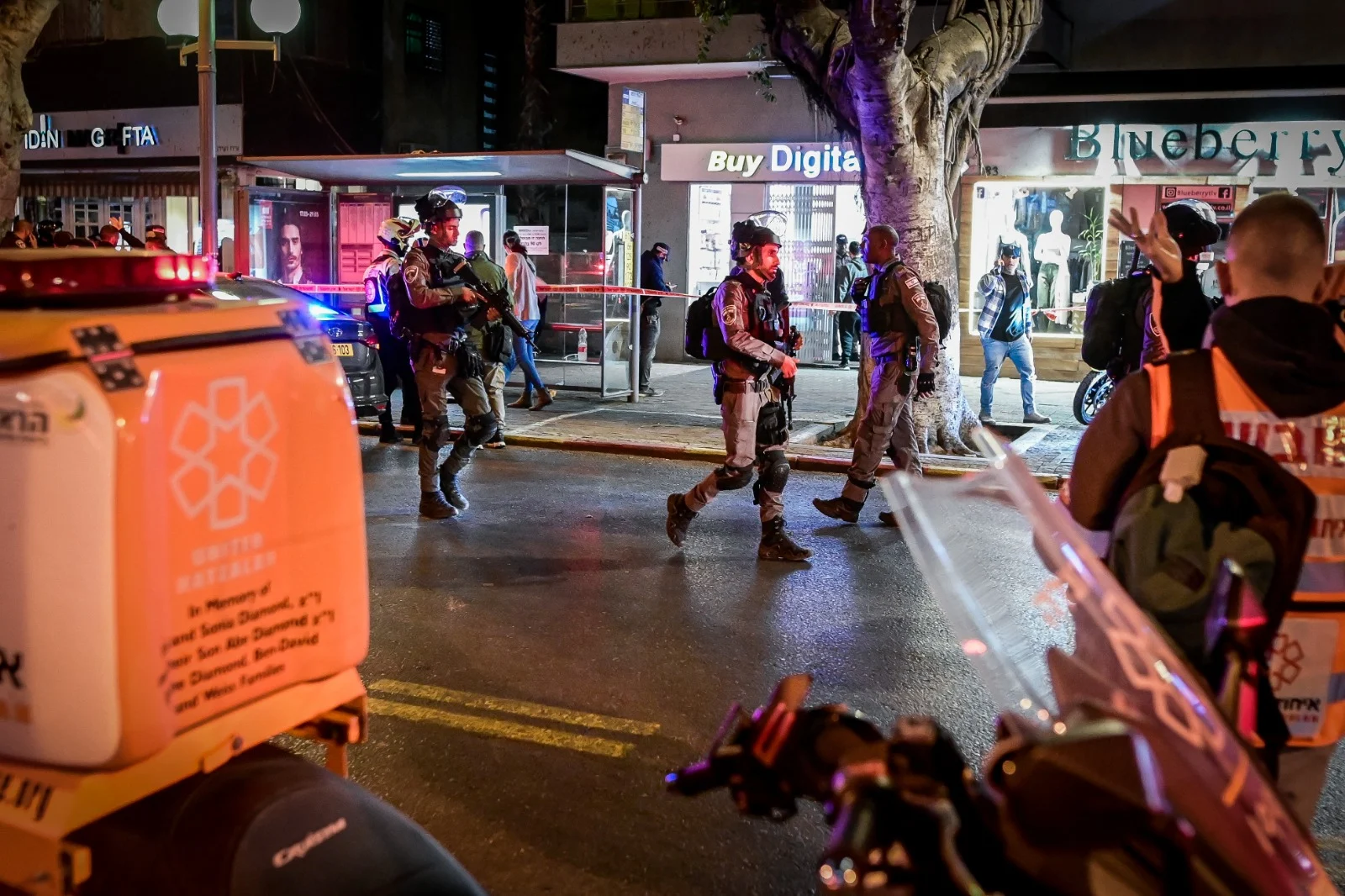 זירת הפיגוע בתל אביב