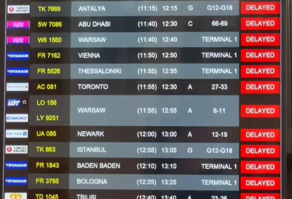 לוח הטיסות בנתב''ג