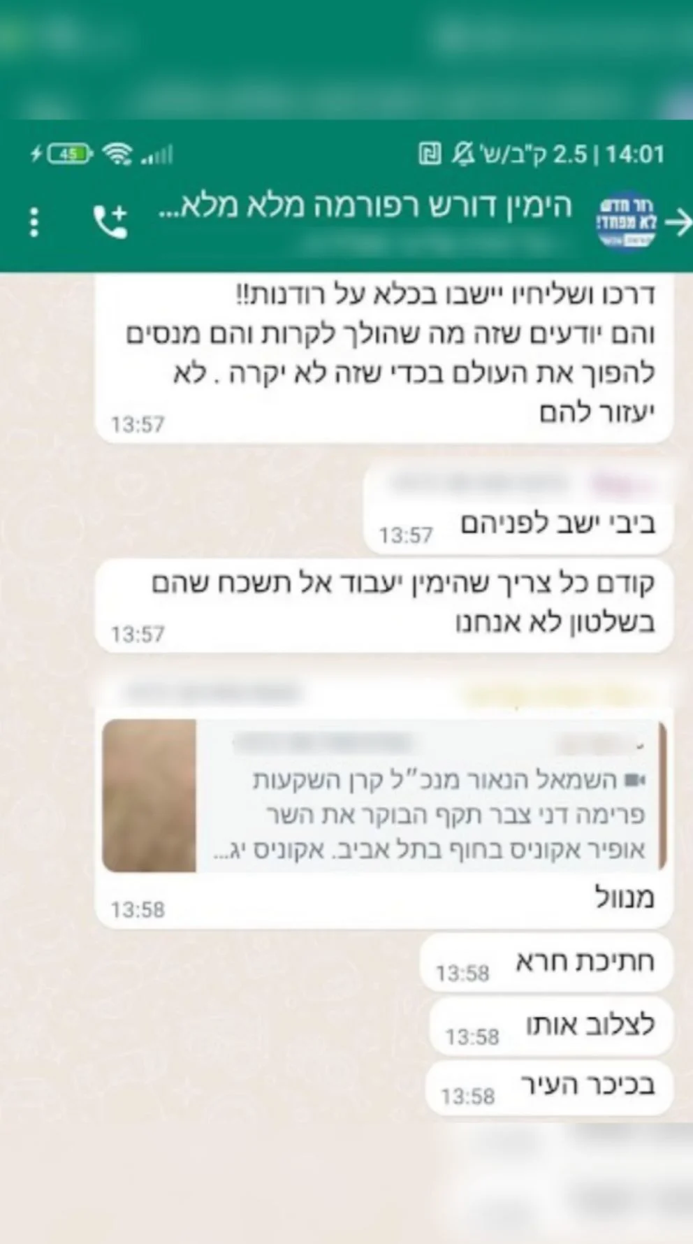 הסתה לאלימות בקבוצות הימין הקיצוניWhatsapp Image 2023 03 30 At 1