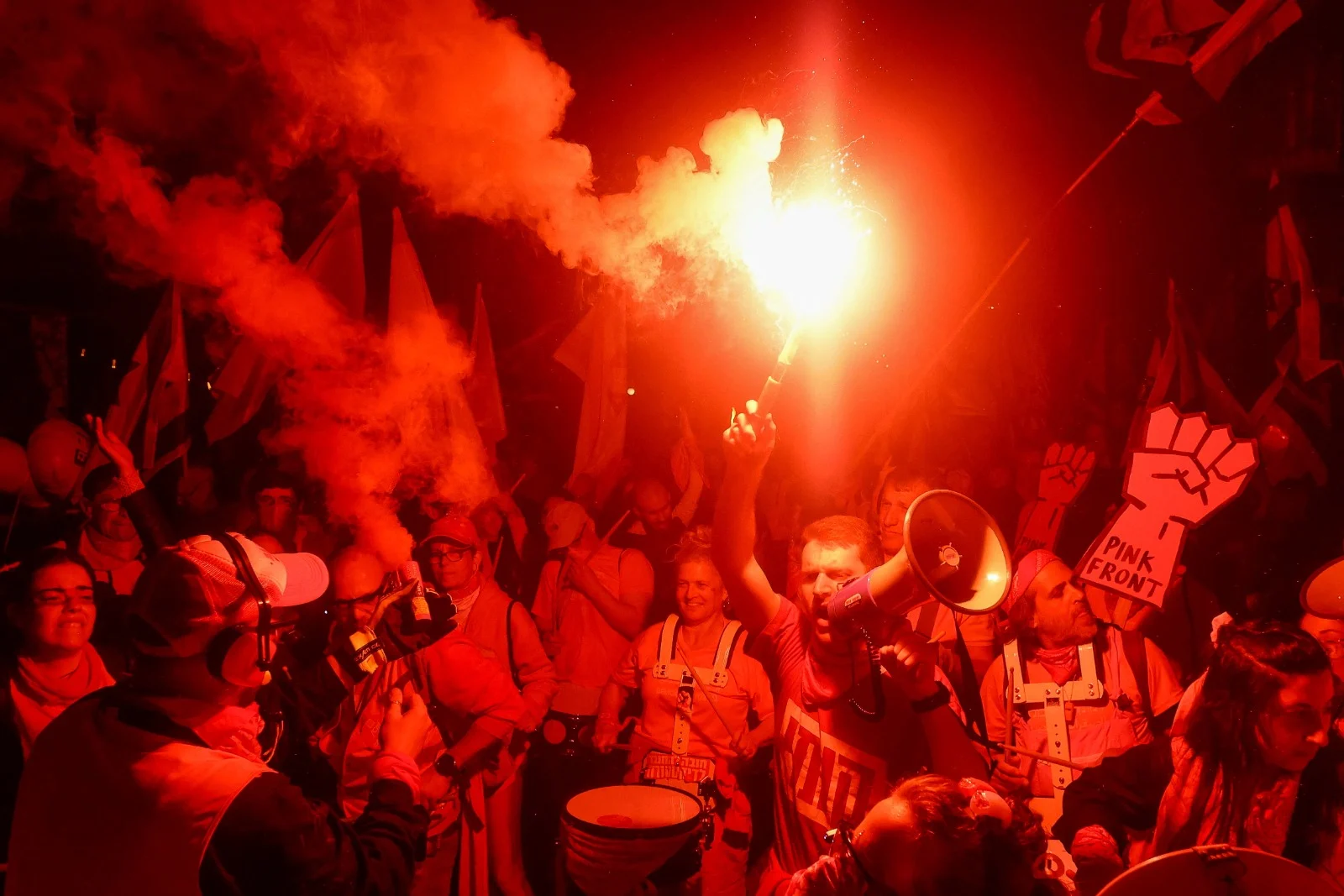 מפגינים בתל אביב