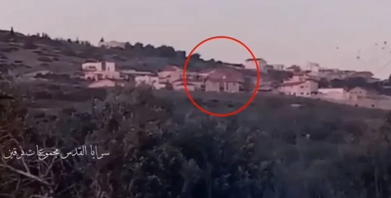 תיעוד הירי לעבר קיבוץ מעלה גלבוע