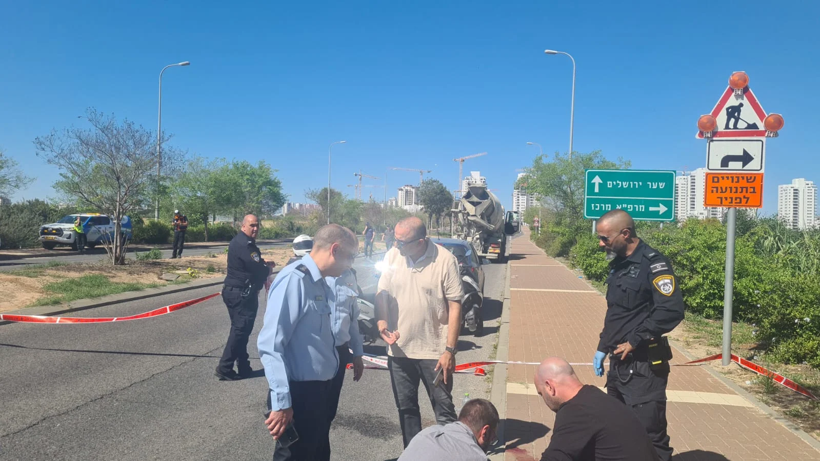 זירת הפיגוע בצומת ניר צבי