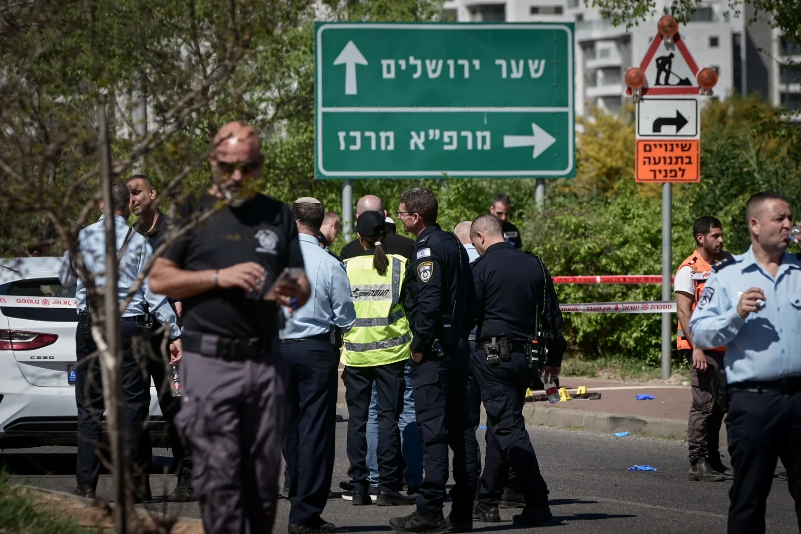זירת הפיגוע בצומת צריפין