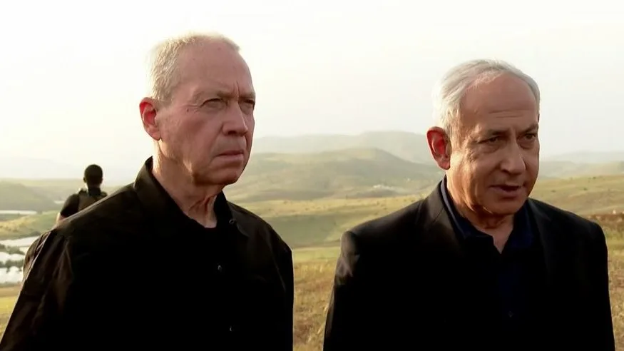רה''מ נתניהו ושר הביטחון גלנט בזירת הפיגוע בבקעת הירדן