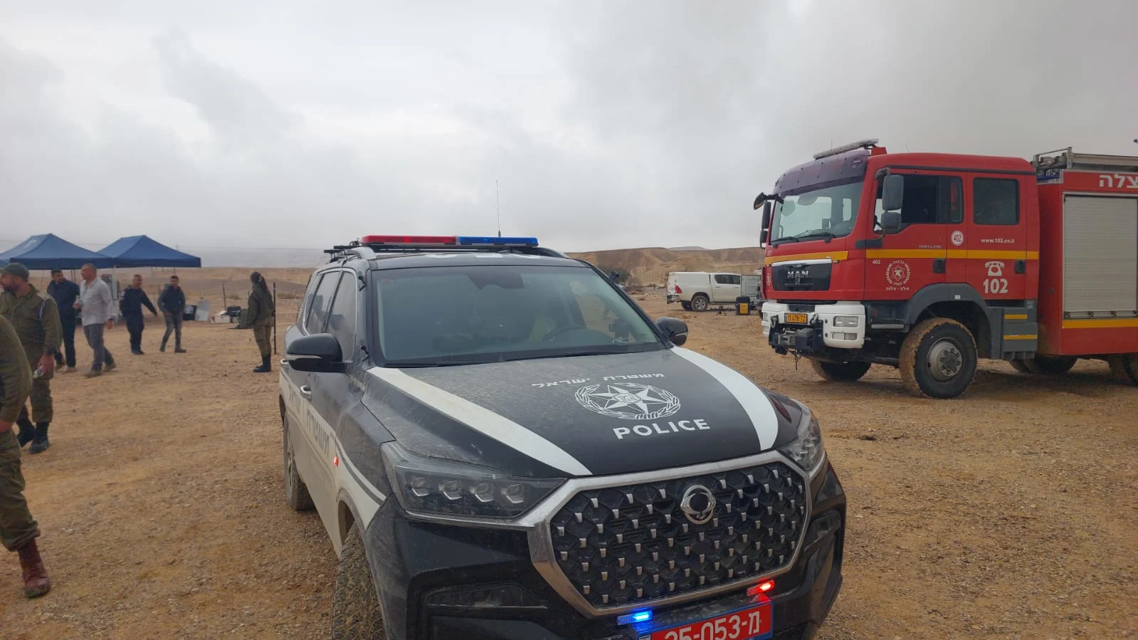 מאמצי החיפוש אחר הנעדרים בשיטפונות בדרום