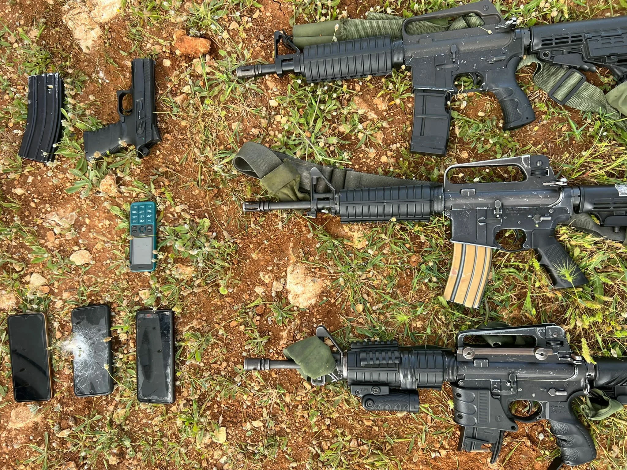 נשקי המחבלים שאותרו