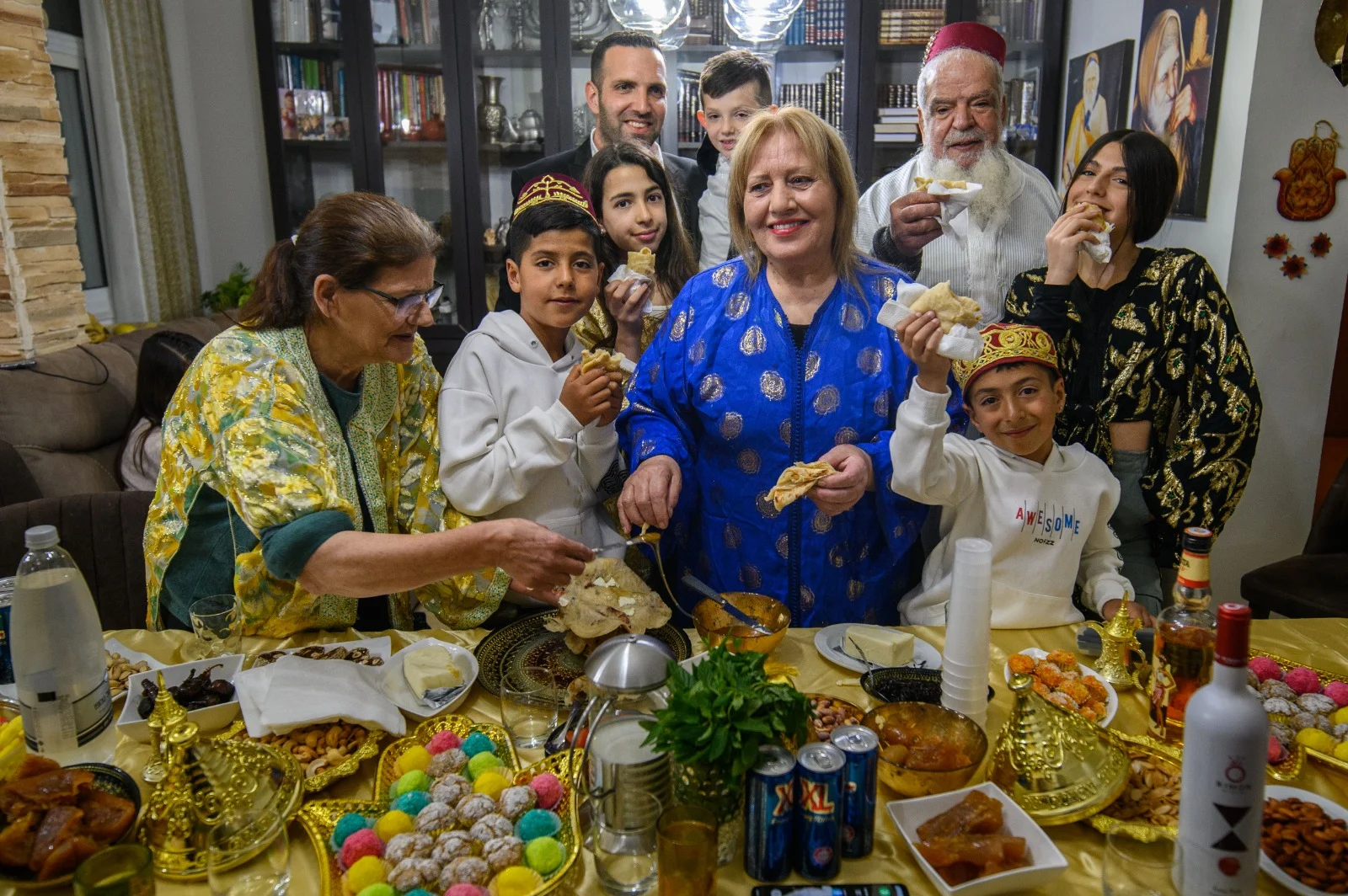 חגיגות המימונה בבית משפחת אלבז בצפת